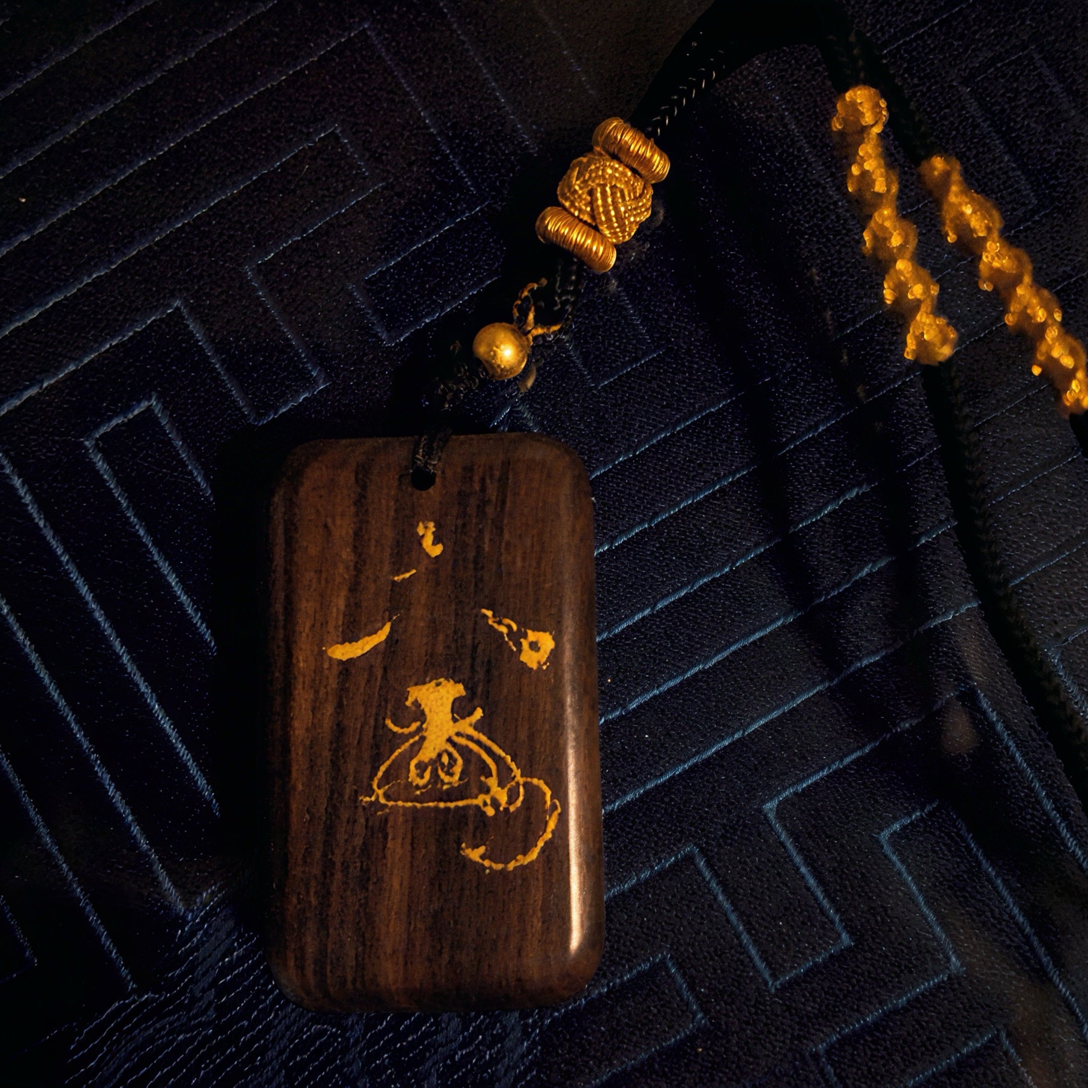 Peace & Prosperity Handcrafted Wooden Amulet