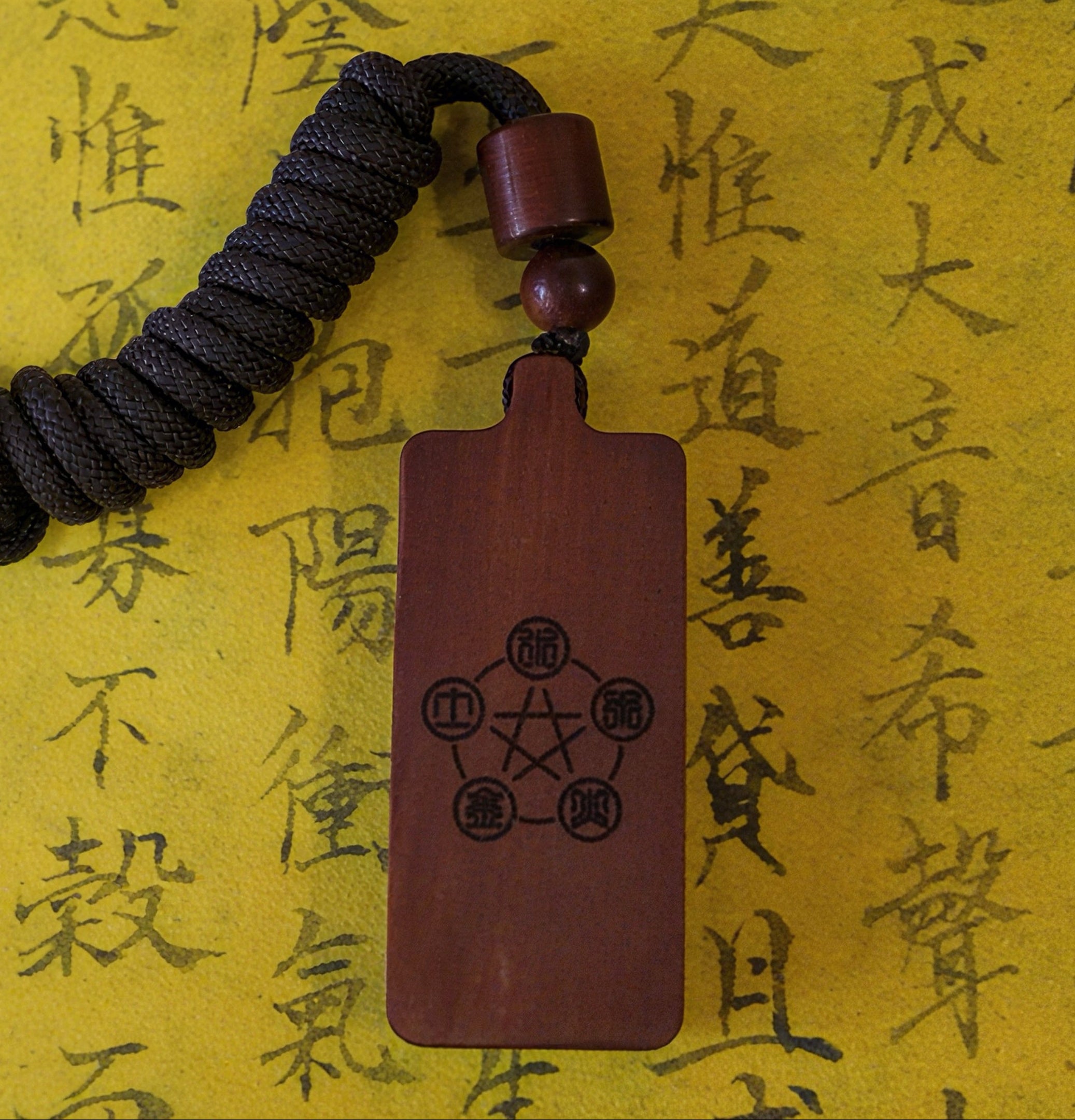 🌿 Taoist Hand-Painted Fortune Amulet with Five Elements Energy 🌿